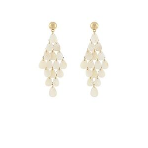 MOP Teardrop Fringe Earrings